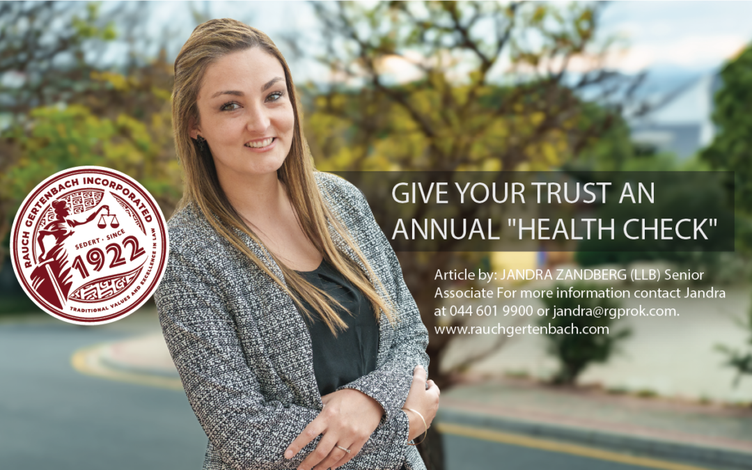 GIVE YOUR TRUST AN ANNUAL “HEALTH CHECK” 